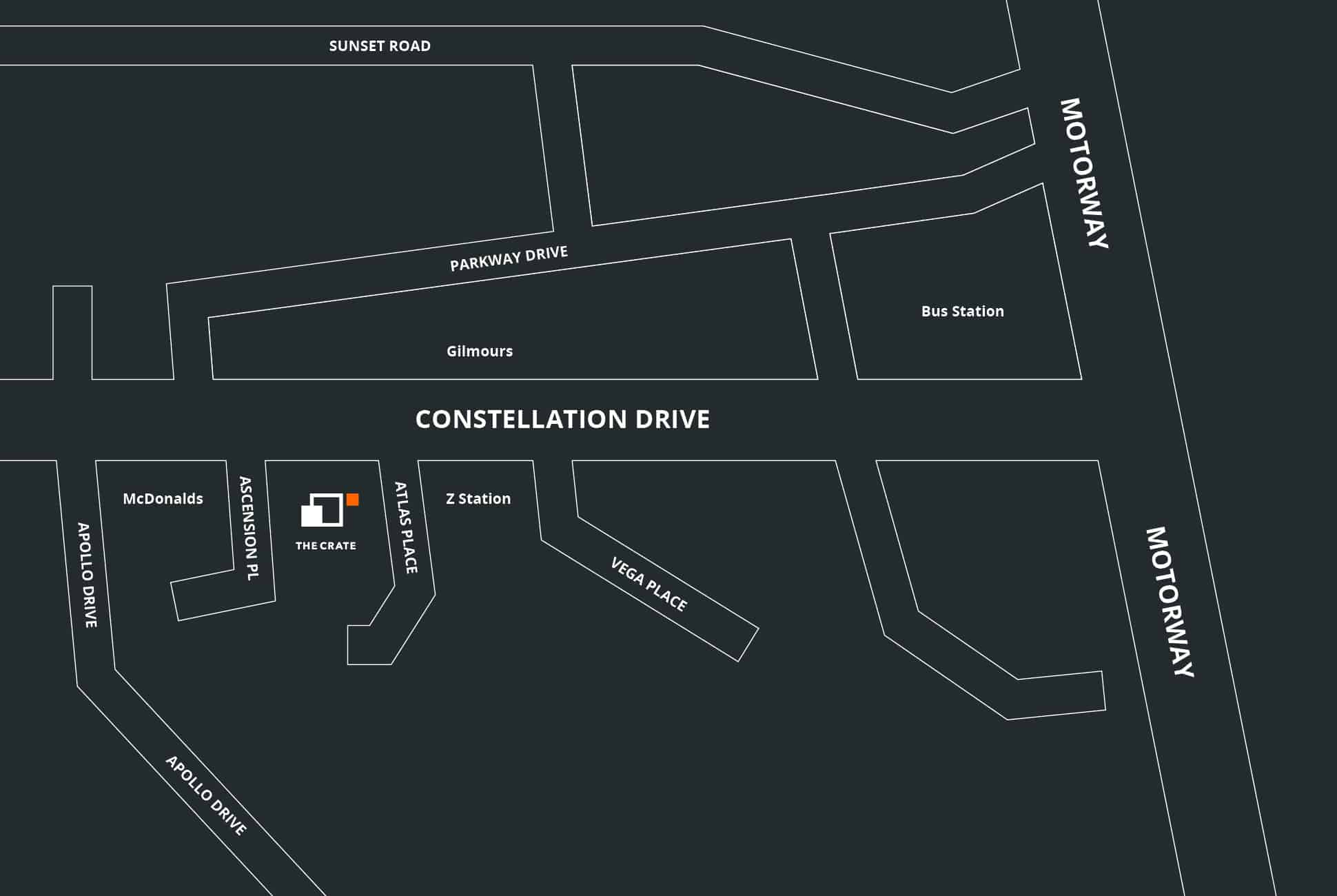 Find us on Constellation Drive.